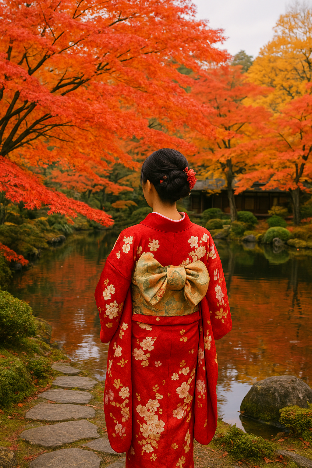 シンディおまとめ紅葉柄着物.国選択無形文化財　着物正絹北山杉　付下げ訪問着 美のり×秋旅】着物でめぐる土岐の紅葉さんぽ | 岐阜可児市の成人式の